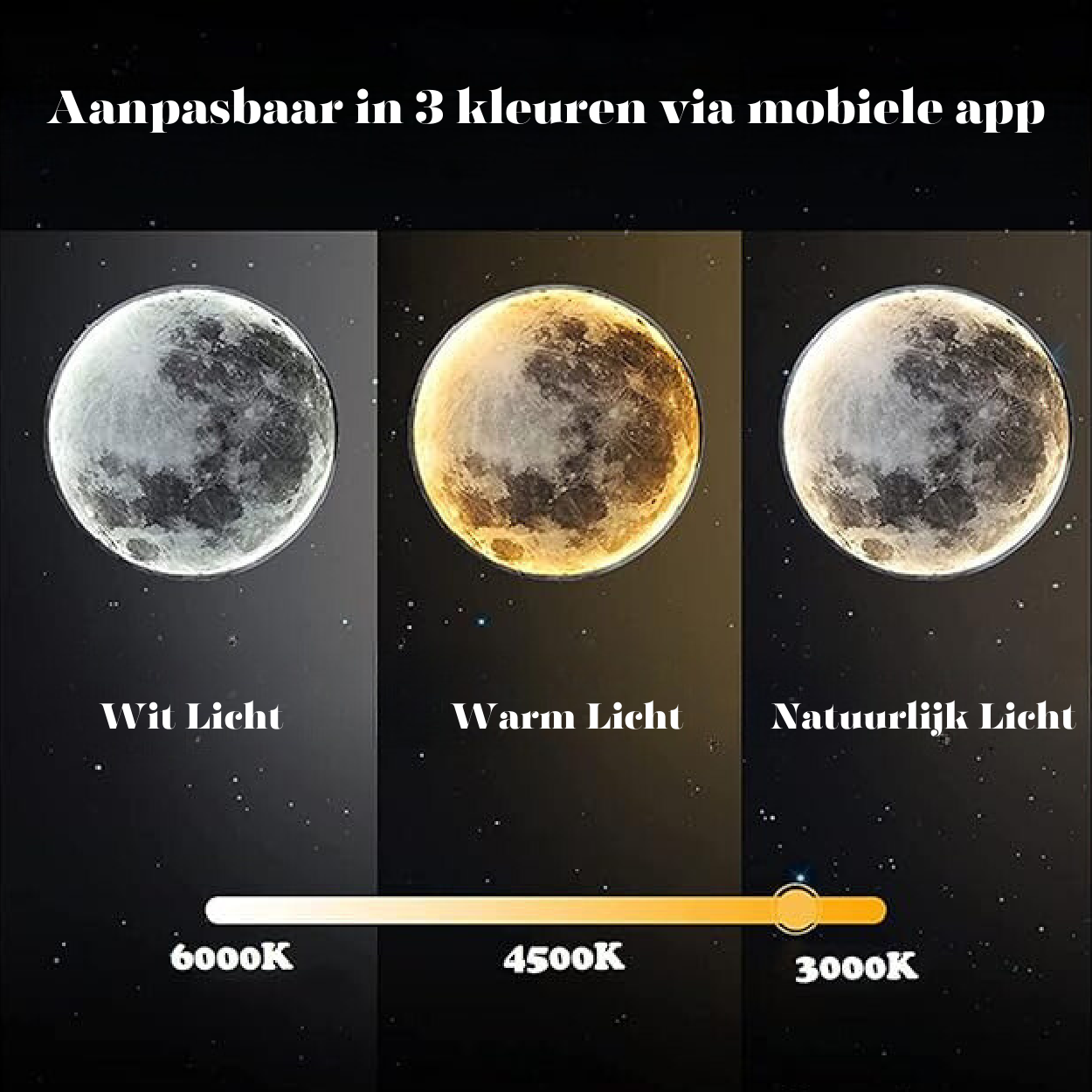 Realistic Moon Lamp with Adjustable Brightness