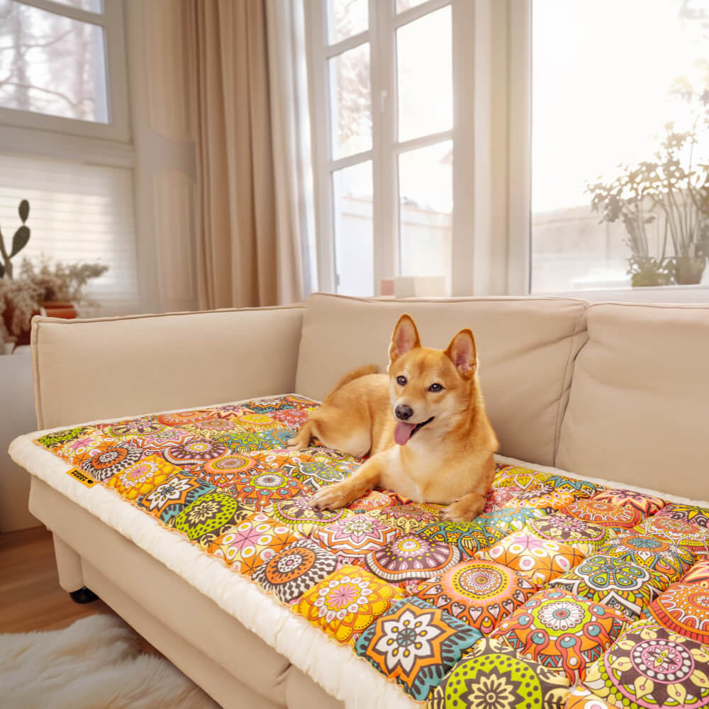 Premium Polypropylene-Cotton Sofa Cover with Anti-Slip Base