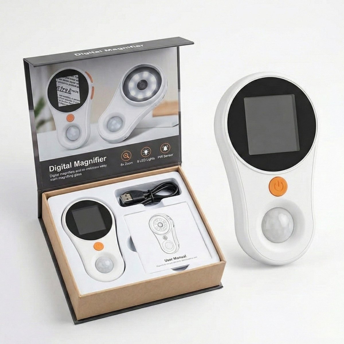 500x Digital Magnifying Glass with Camera and PC Compatibility