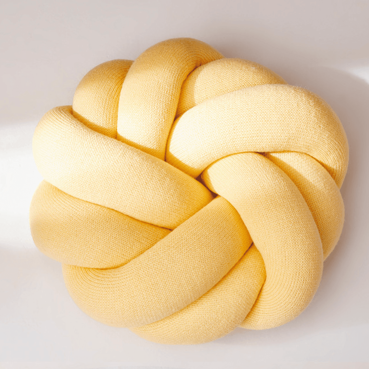 Cotton Knot Ball Pillow - Handmade Decorative Cushion