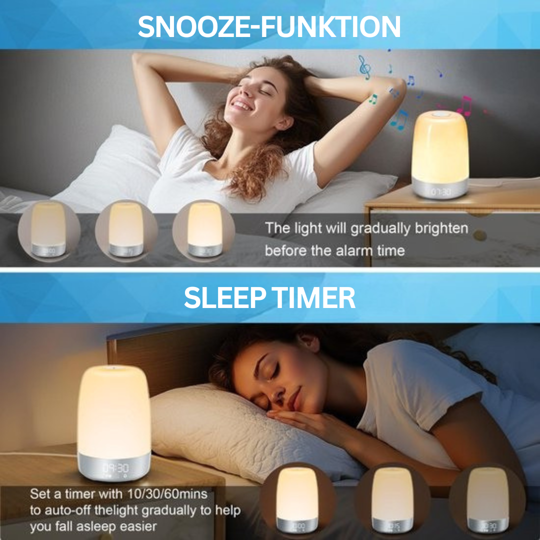 Sunrise Alarm Clock with Nature Sounds and Dimmable Light