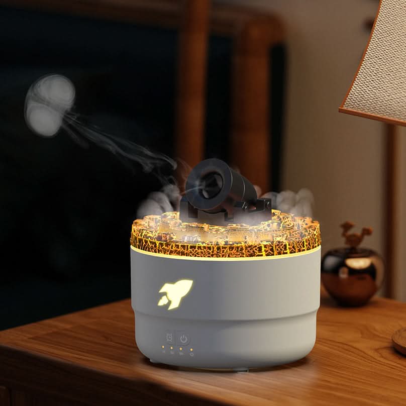 Lava Cannon Humidifier and Aroma Diffuser with LED Night Light