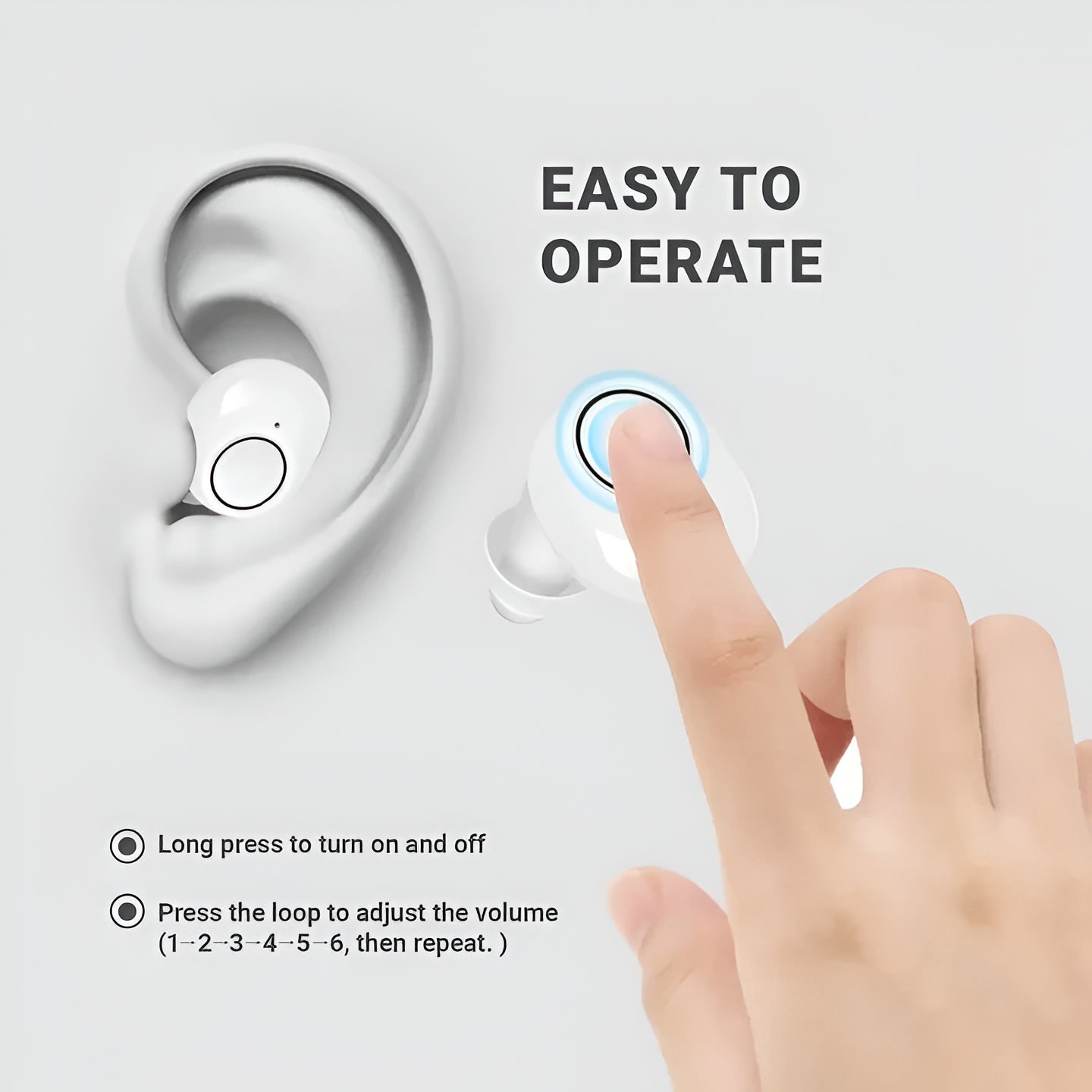 Bluetooth Rechargeable Hearing Aids with App Control
