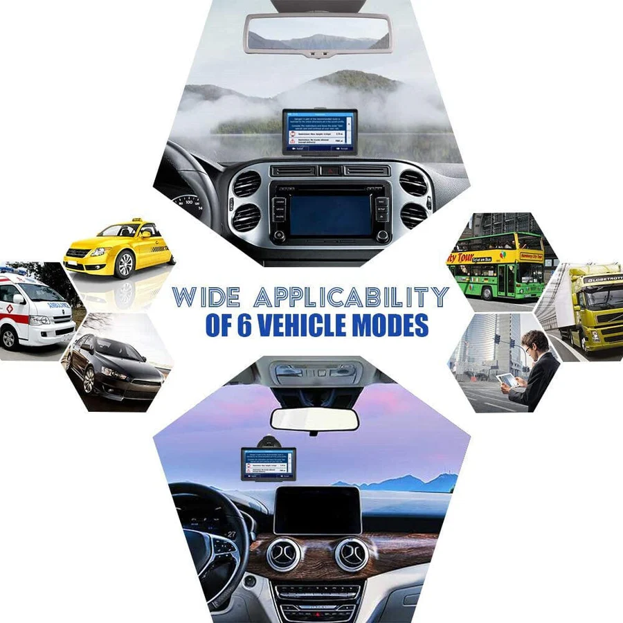 7 Inch Touchscreen GPS Navigation System with Lifetime Map Updates