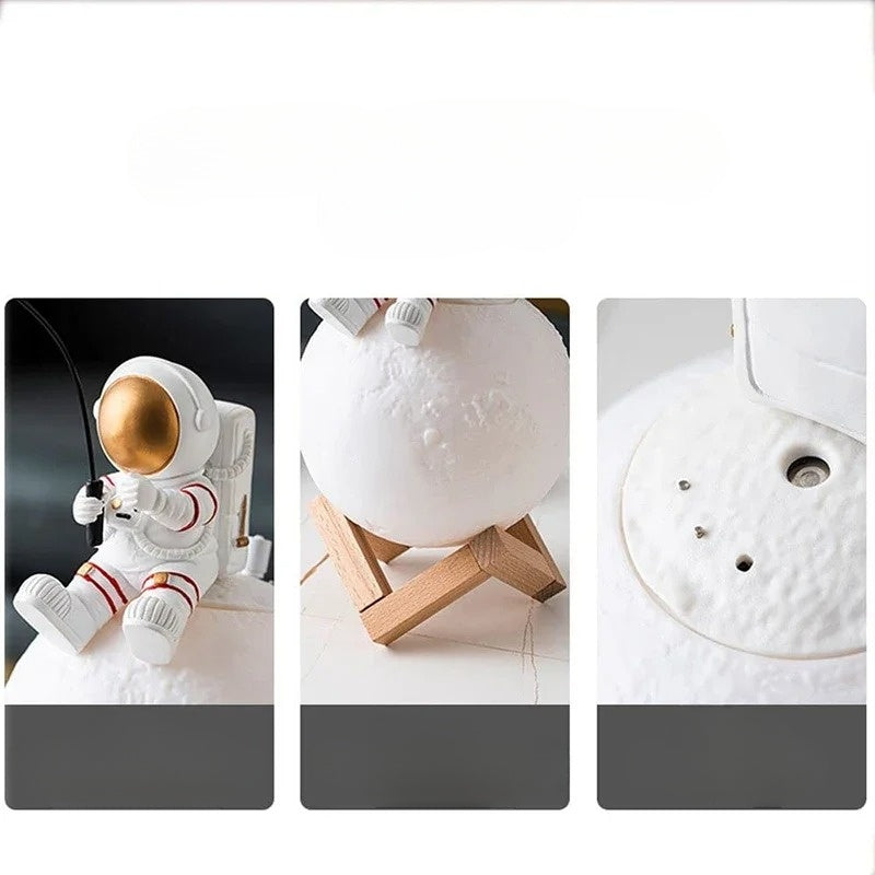 3D Astronaut Moon Lamp with Dimmable Touch Control Night Light