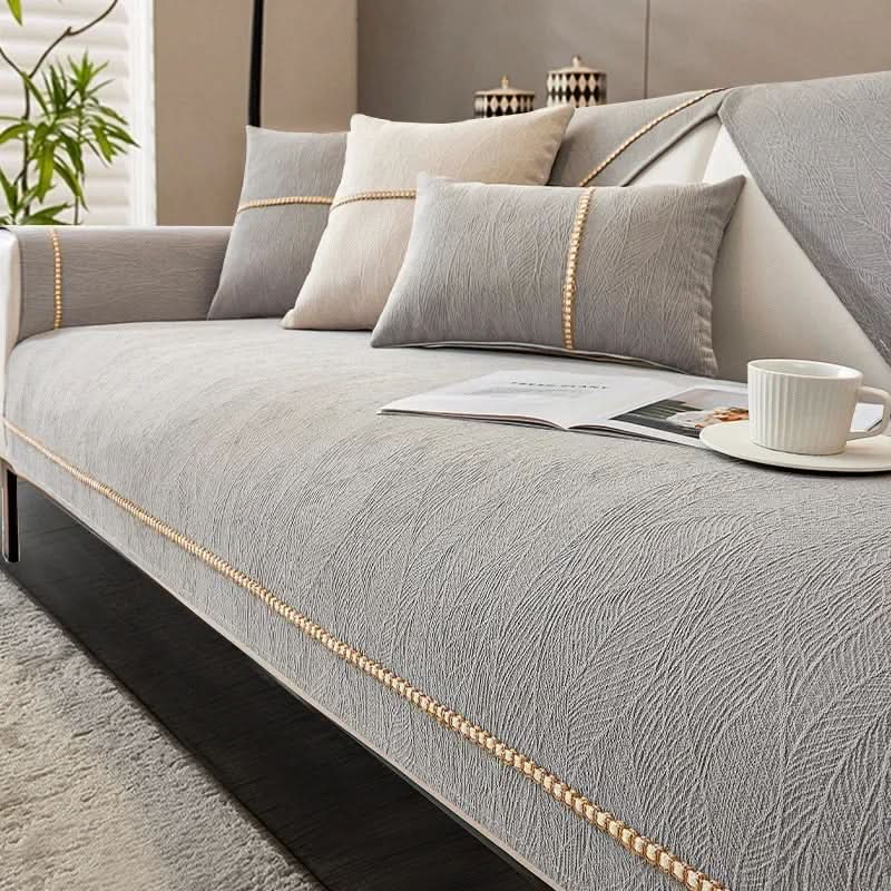 Non-Slip Elegant Linen Sofa Cover for All Sofa Types