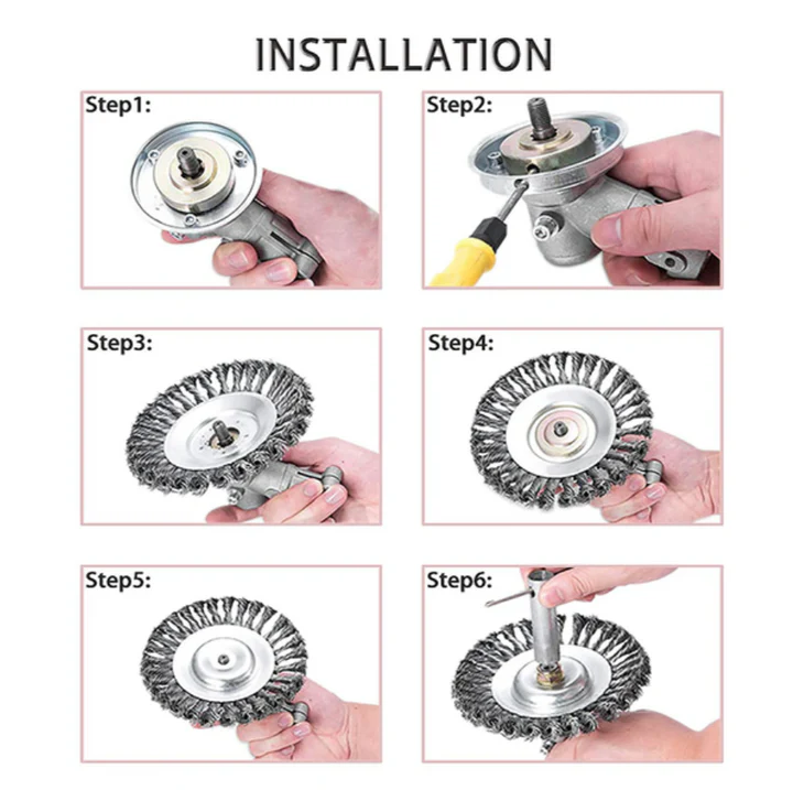 Carbon Steel Weed Brush Trimmer Attachment