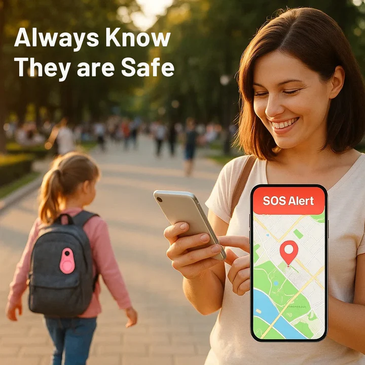 Mini Bluetooth GPS Tracking Tag for Kids and Pets