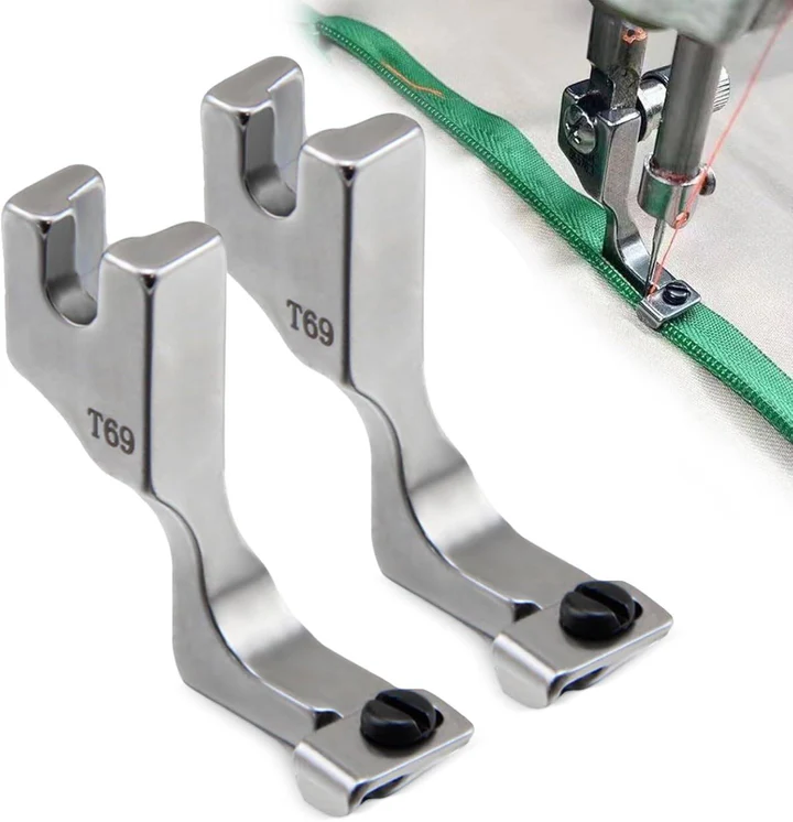 Invisible Zipper Presser Foot for Low-Shank Sewing Machines
