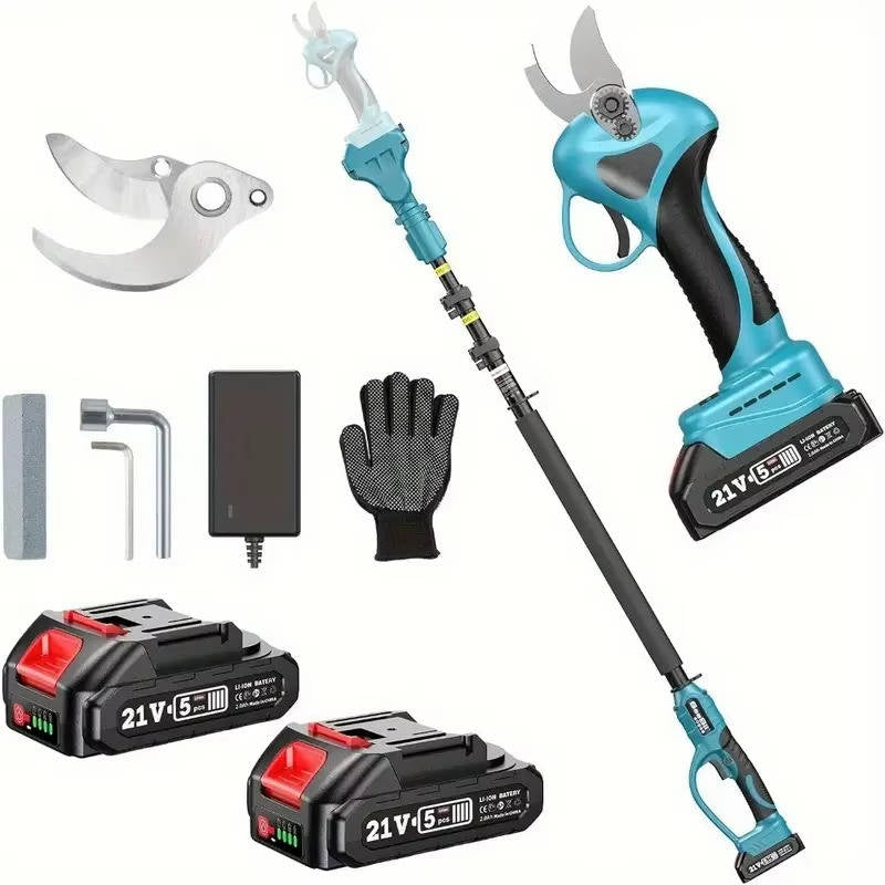 Cordless Electric Pruning Shears with 15ft Telescoping Pole