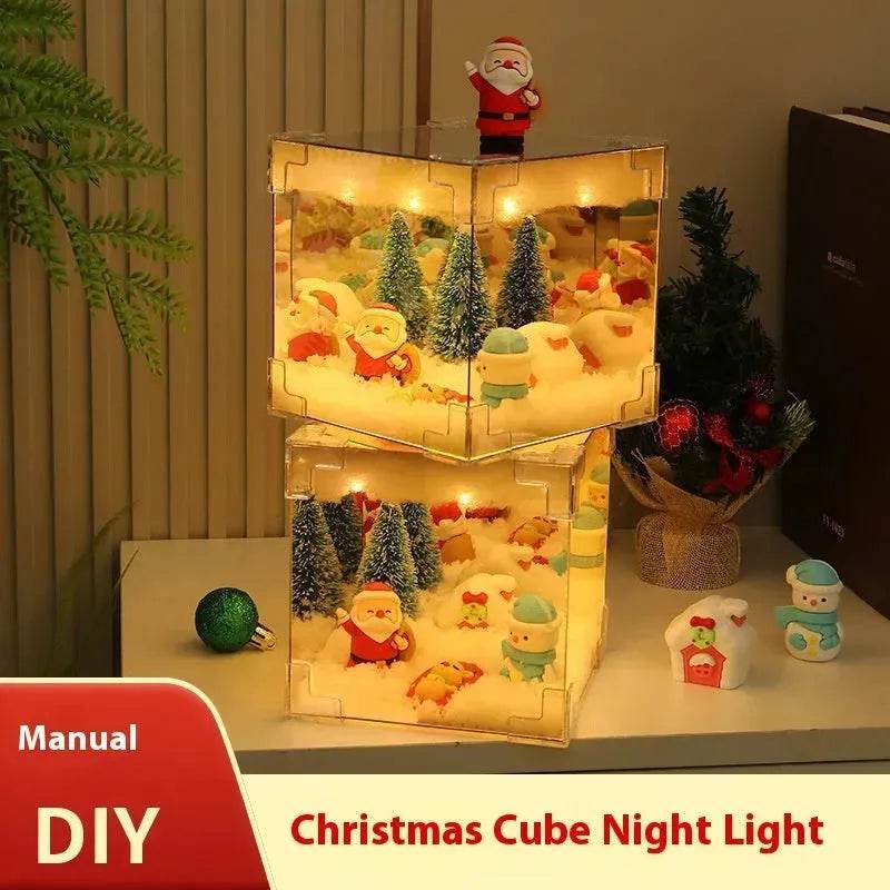 USB Christmas Cube Night Light Lamp