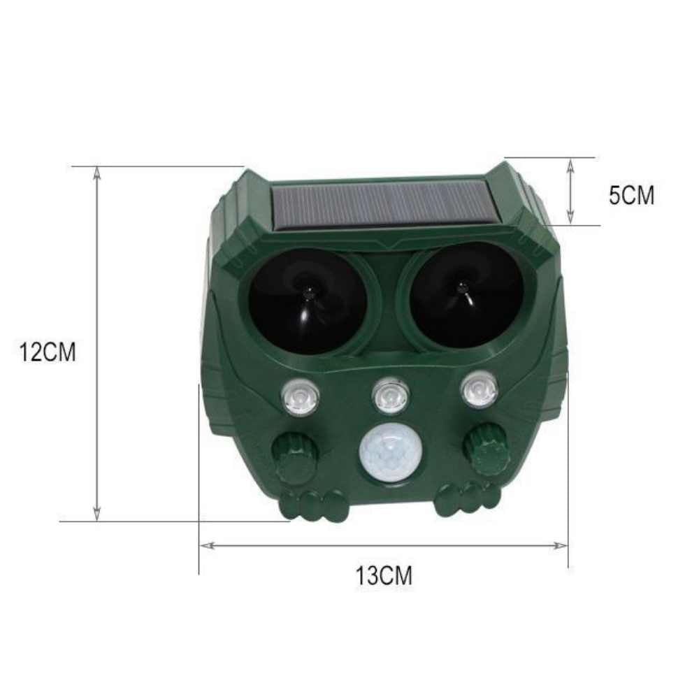 Solar-Powered Ultrasonic Animal Repellent for Garden Protection