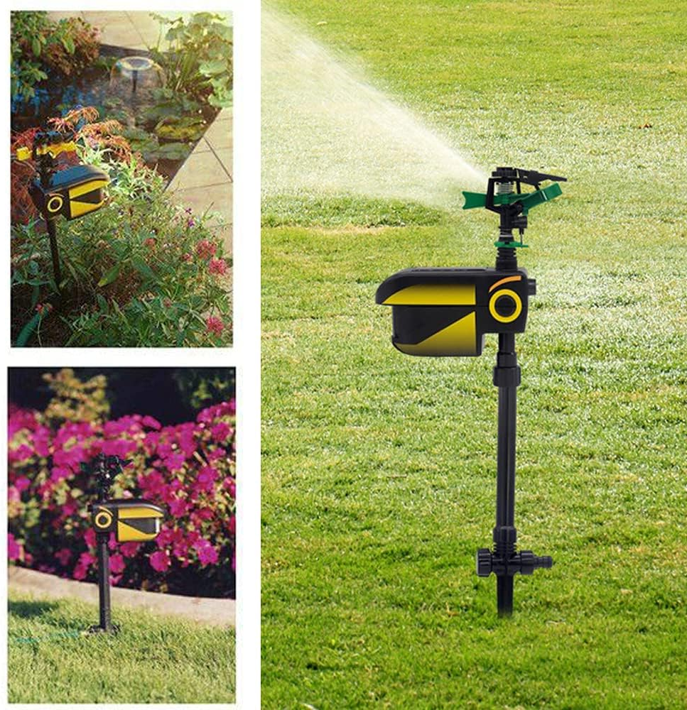 Solar-Powered Animal Repeller with 120° Infrared Detection
