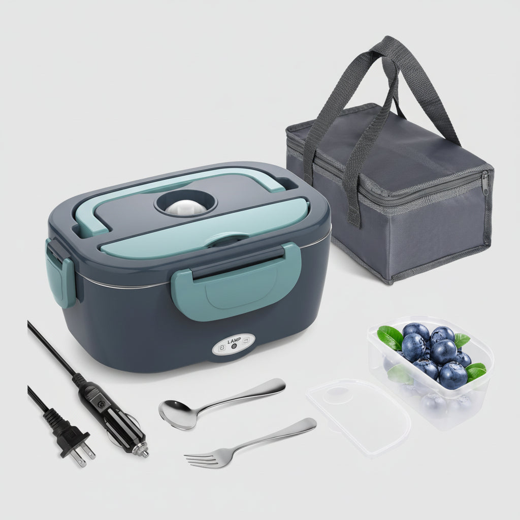 3-in-1 Electric Lunch Box Food Heater with Insulated Carry Bag