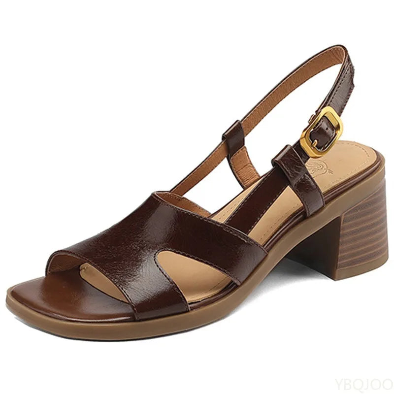 Square Toe Low Heel Slingback Pumps for Women