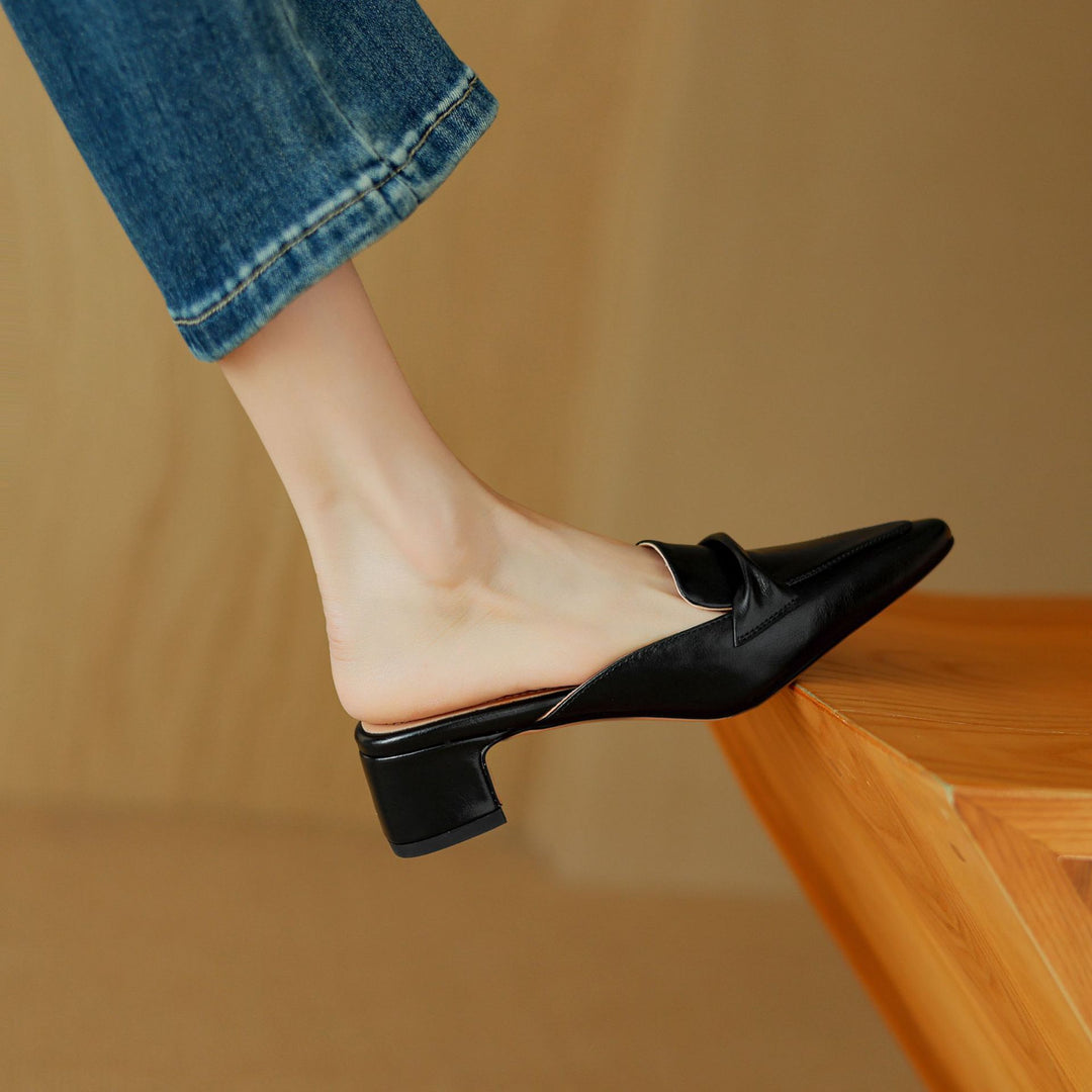 Elegant Women's Bow Mules with Cushioned Comfort