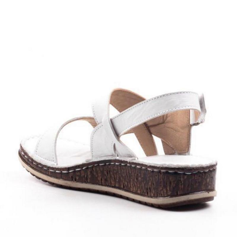 Women's Open Toe Strappy Wedge Sandals with Slingback Strap