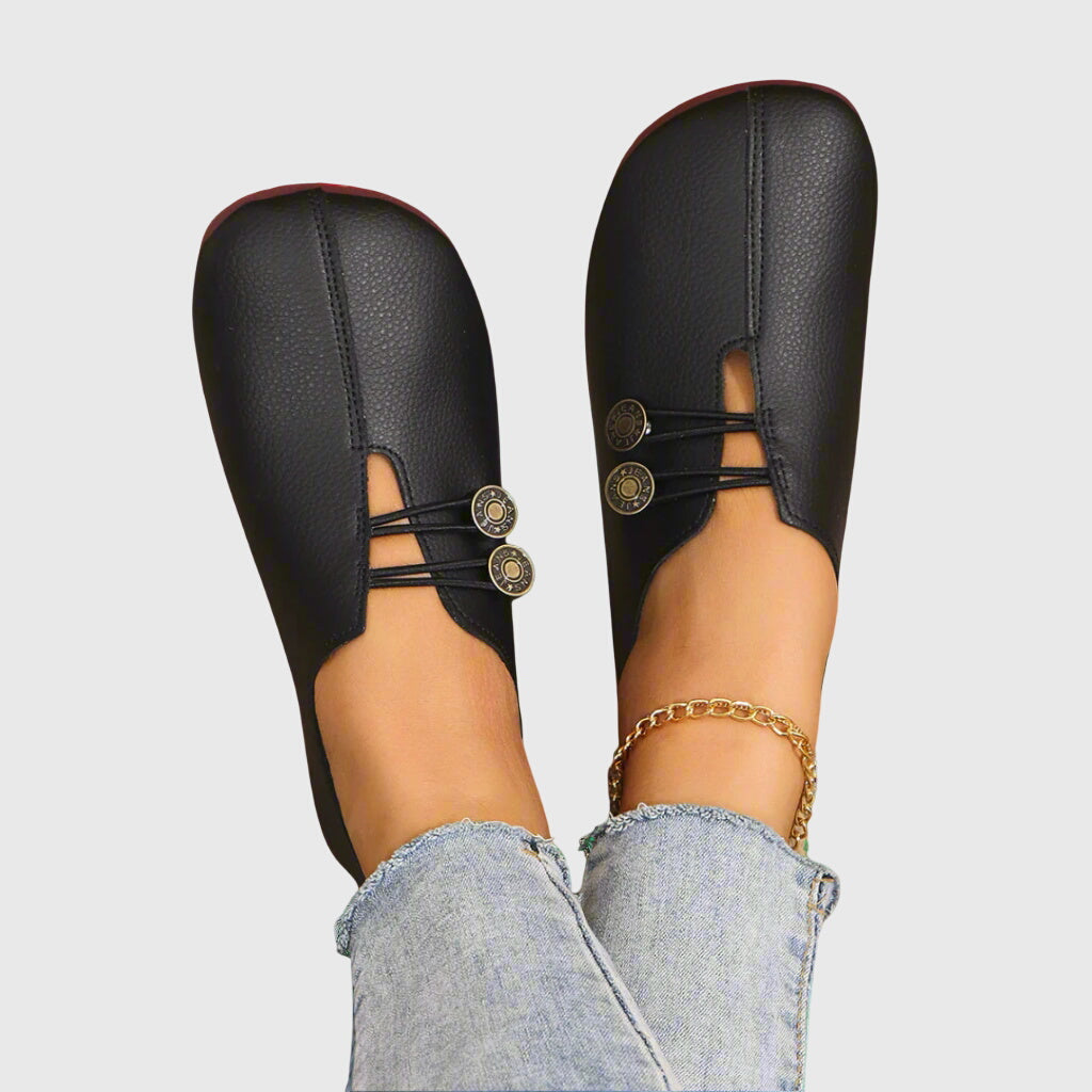 Lightweight Slip-On Flats with Decorative Button for Women