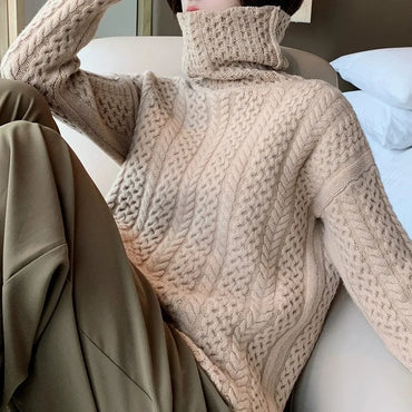 Luxurious 100% Cashmere Turtleneck Sweater