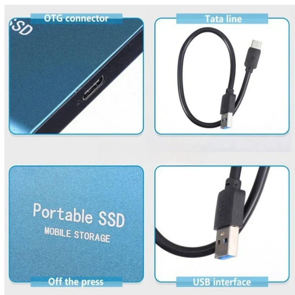 2TB USB-C Portable SSD External Hard Drive for Fast Mobile Storage
