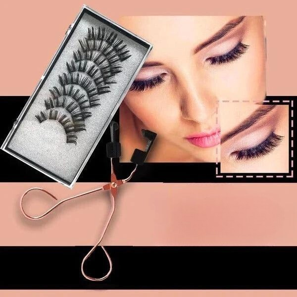 Magnetic Eyelash Set with Curling Tool for Effortless Application