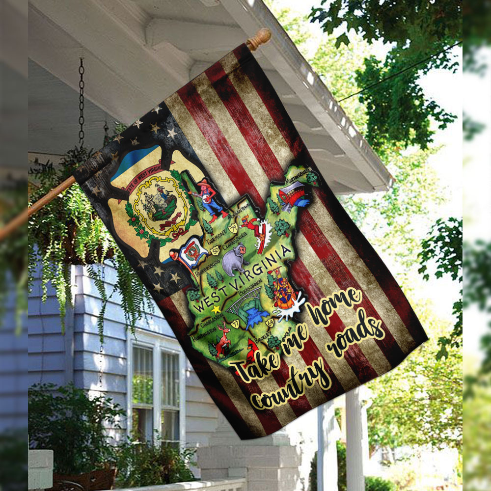 Double-Sided West Virginia State Flag - Custom Printed Canvas