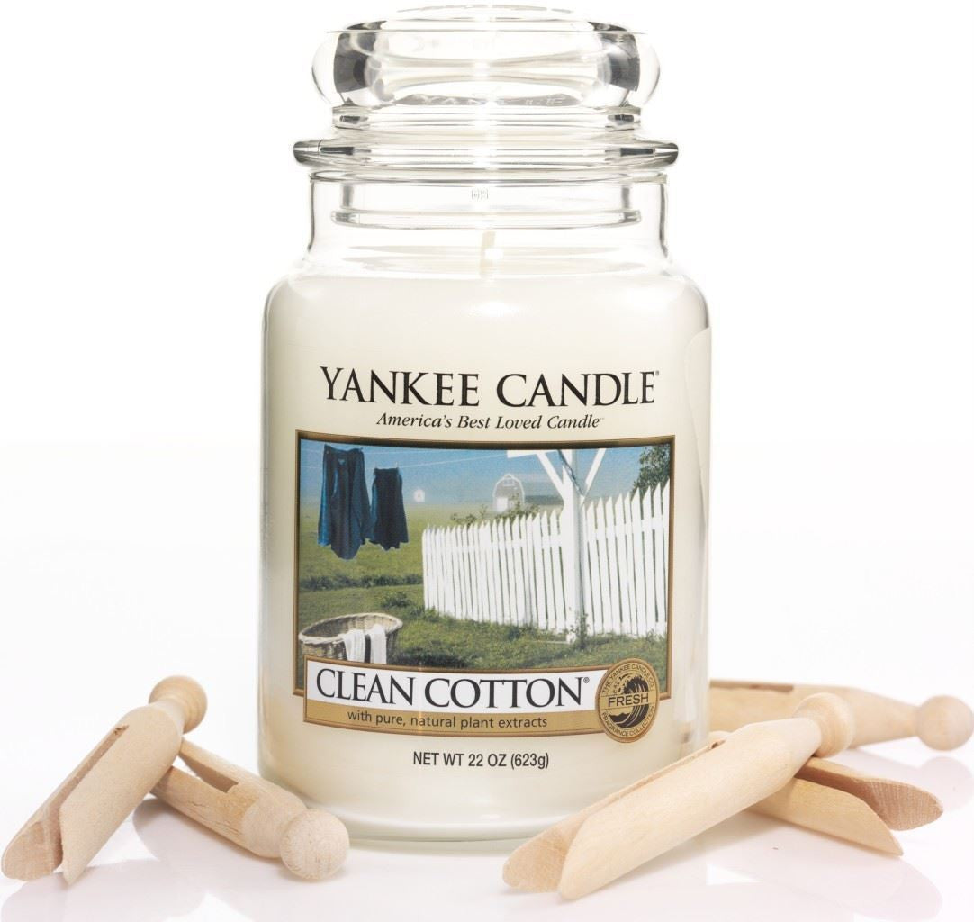 22oz Clean Cotton Scented Candle with 150 Hour Burn Time