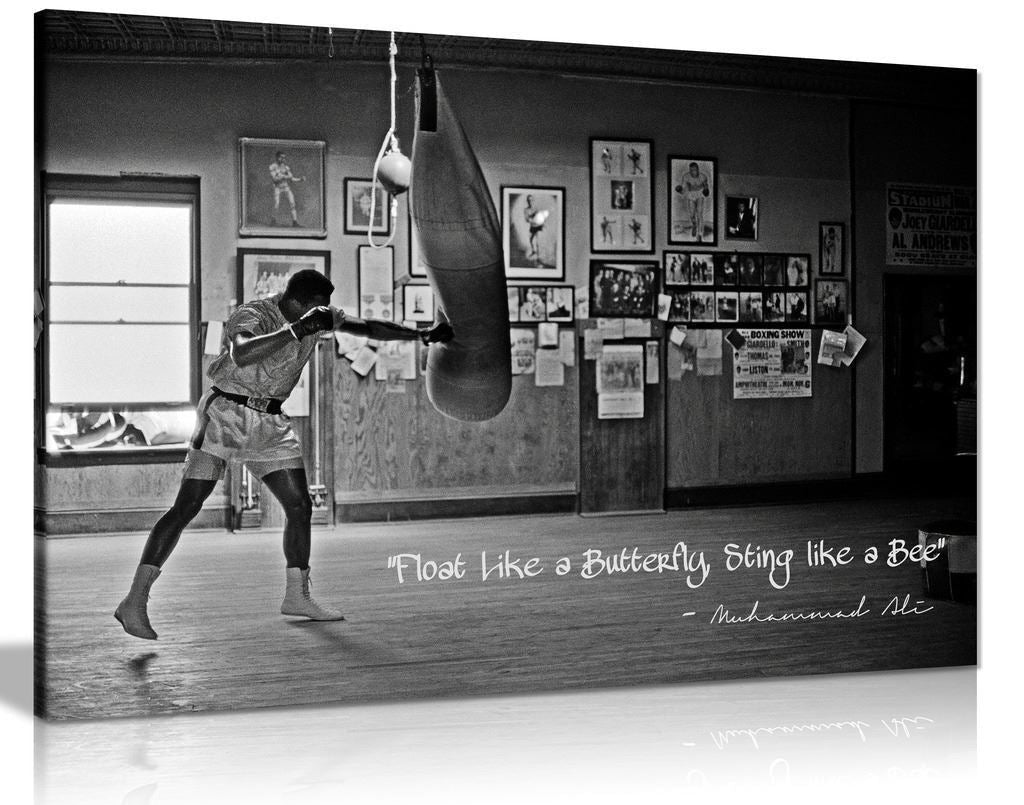 Muhammad Ali Inspirational Canvas Art with Quote