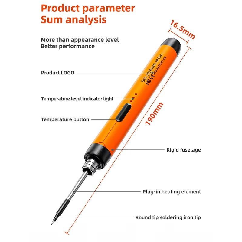Digital Wireless Soldering Iron Set with Adjustable Temperature and LED Display