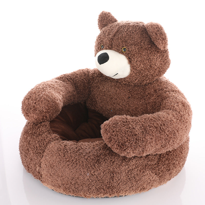 Detachable Bear Cat Bed with Cozy Kerseymere and PP Cotton