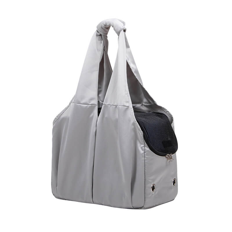 Portable Mesh Dog Carrier Bag with Safety Leash and Pockets