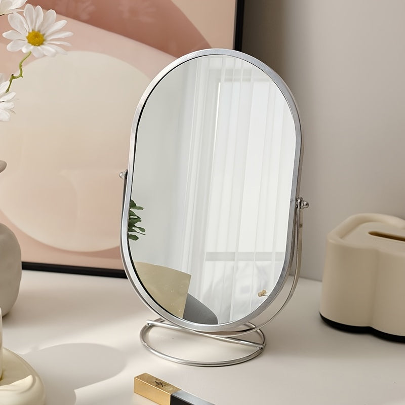 360° Rotating Makeup Mirror with Iron Frame