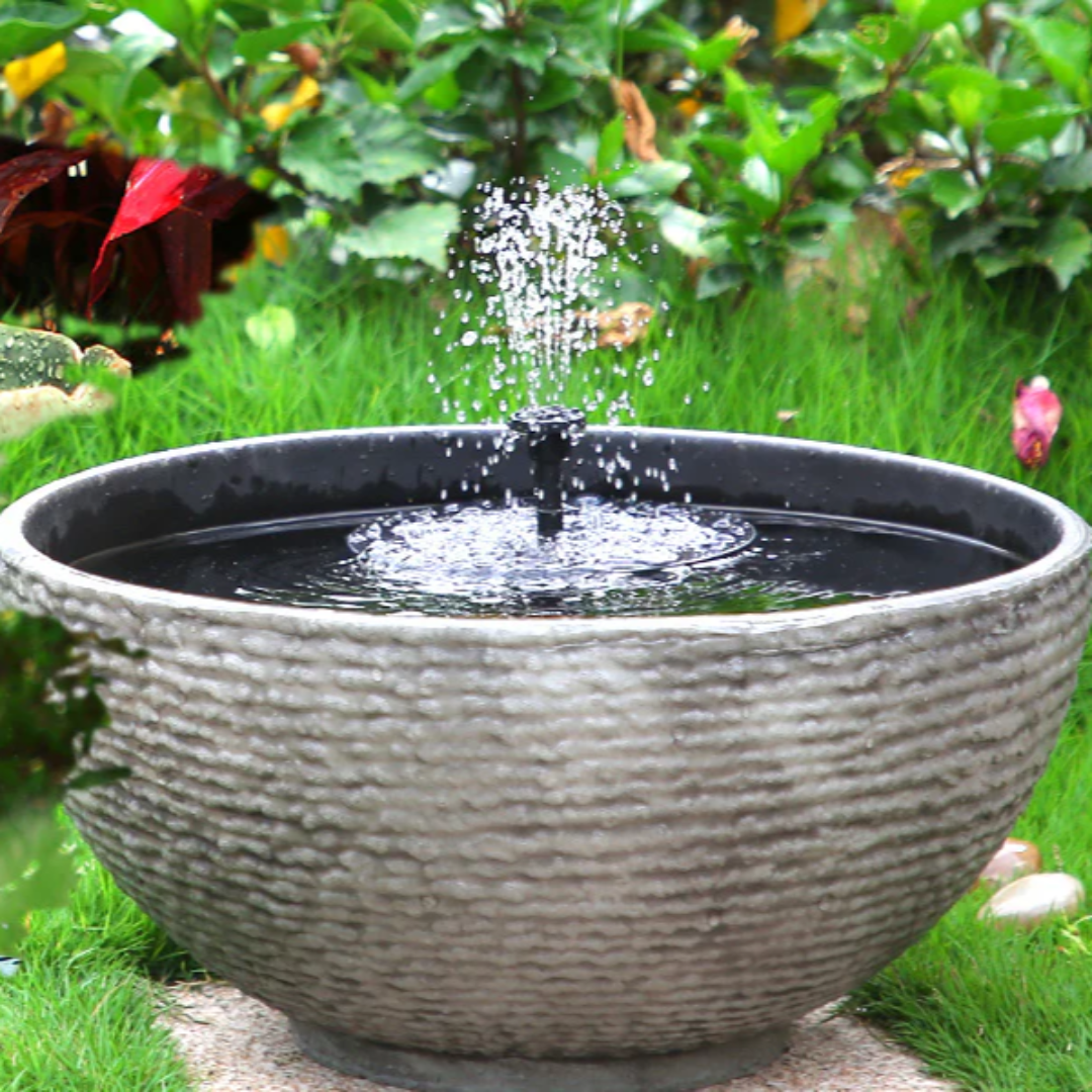 Solar-Powered Modern Floating Fountain with Multiple Spray Patterns