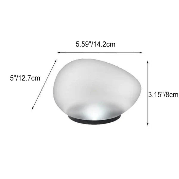 Solar-Powered LED Garden Lamp with Glass Design