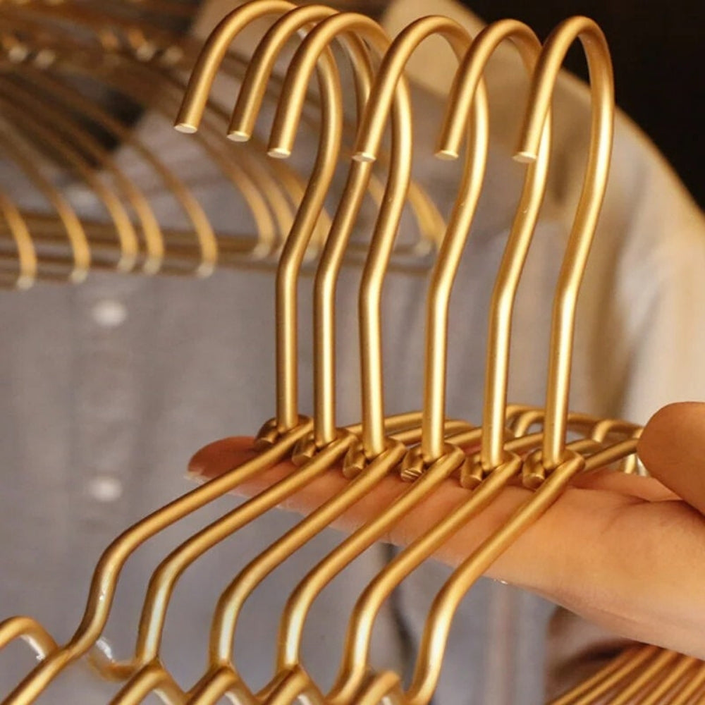 Seamless Non-Bulge Aluminum Clothes Hangers - 10 Pack