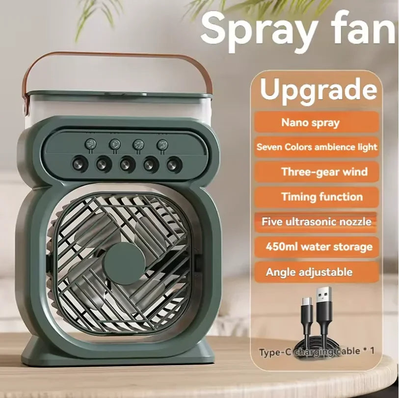 3-in-1 Portable Air Conditioner with Humidifier and Night Light