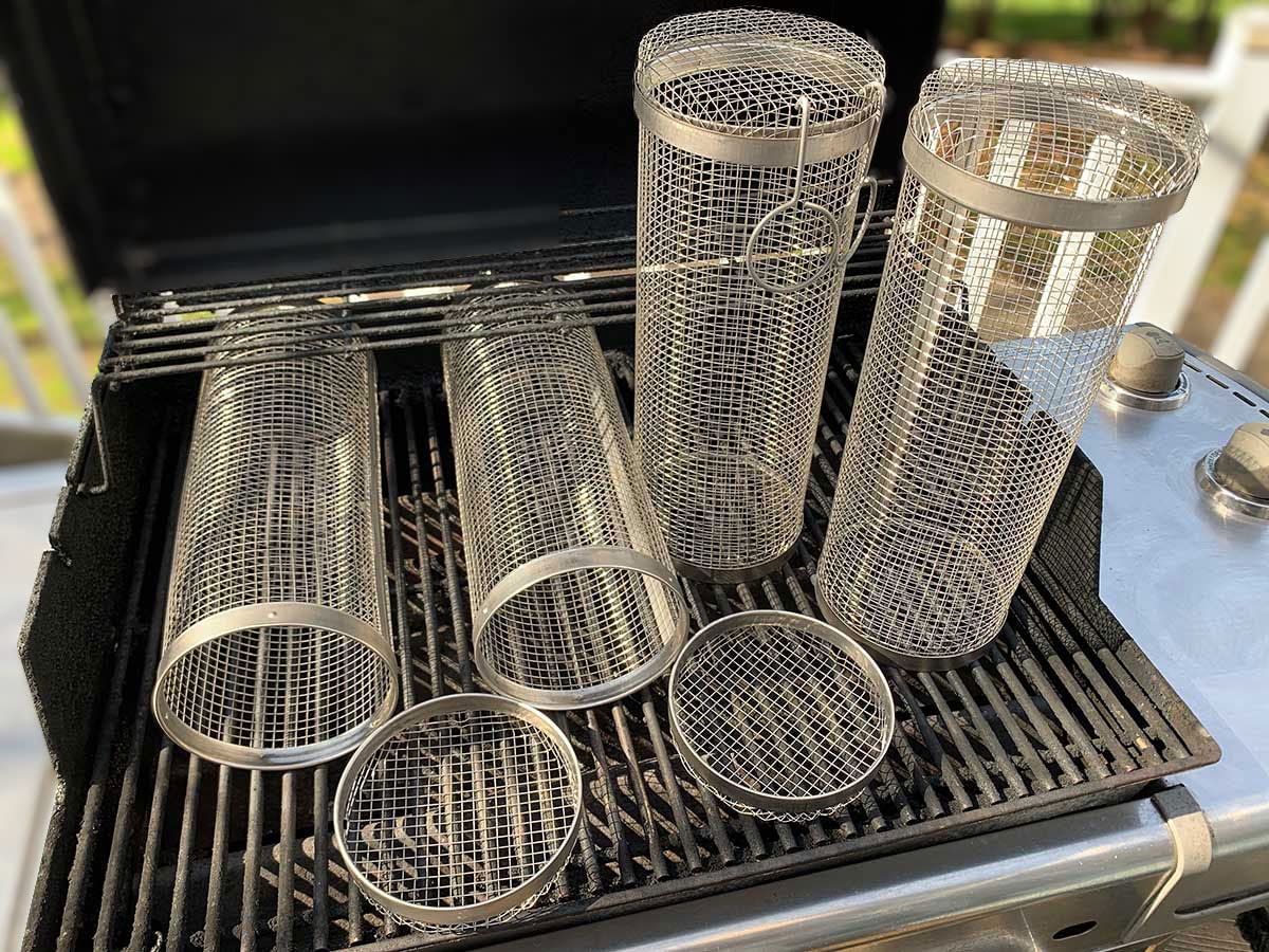 Multifunctional Stainless Steel Rotating Grill Basket