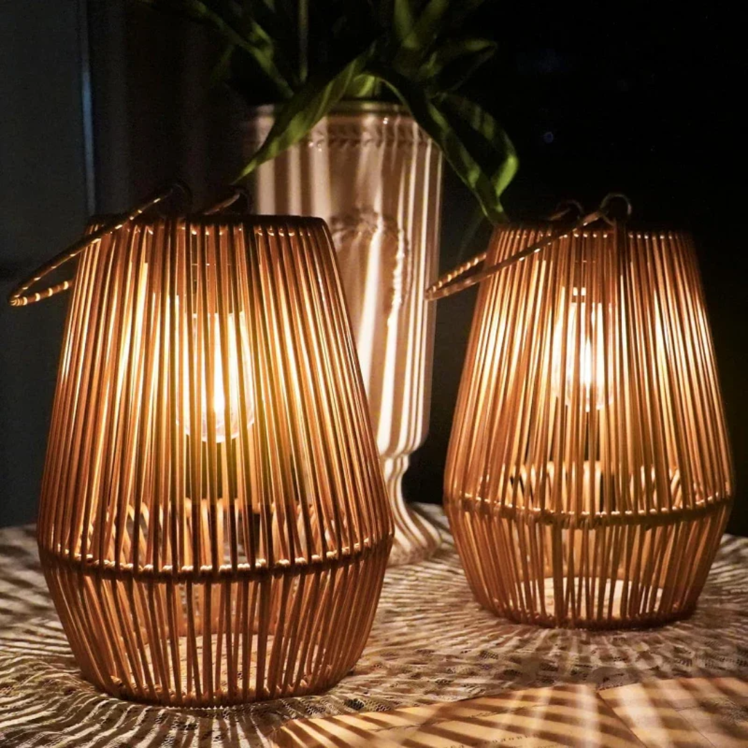 Handwoven Waterproof Solar LED Garden Lantern