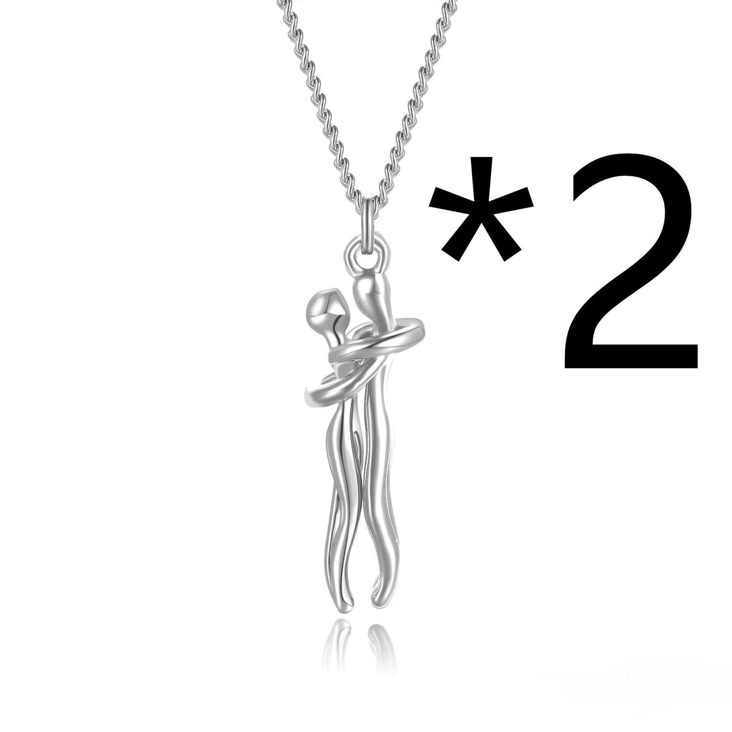 Emotional Hug Pendant Necklace for Couples