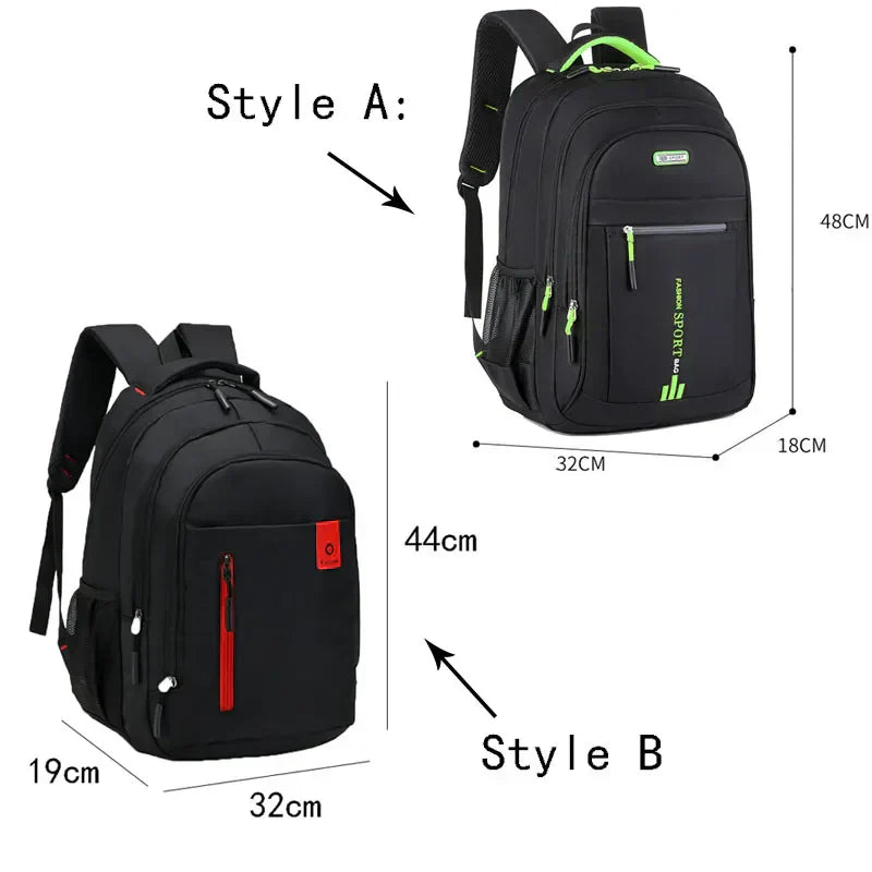 Waterproof Oxford Men's Backpack with Padded Straps