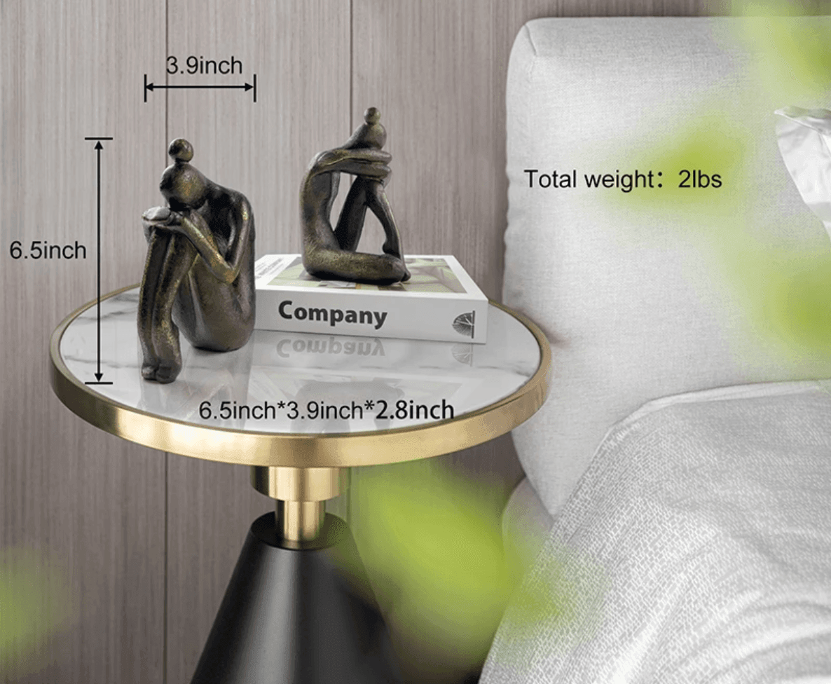 Human-Shaped Resin Bookends for Desk Organization