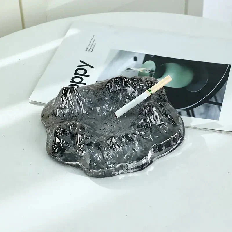 Glass Mountain Ashtray with Glacier Design