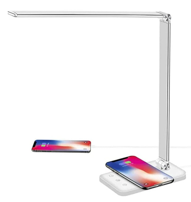 Adjustable LED Desk Lamp with Charging Port and Touch Control