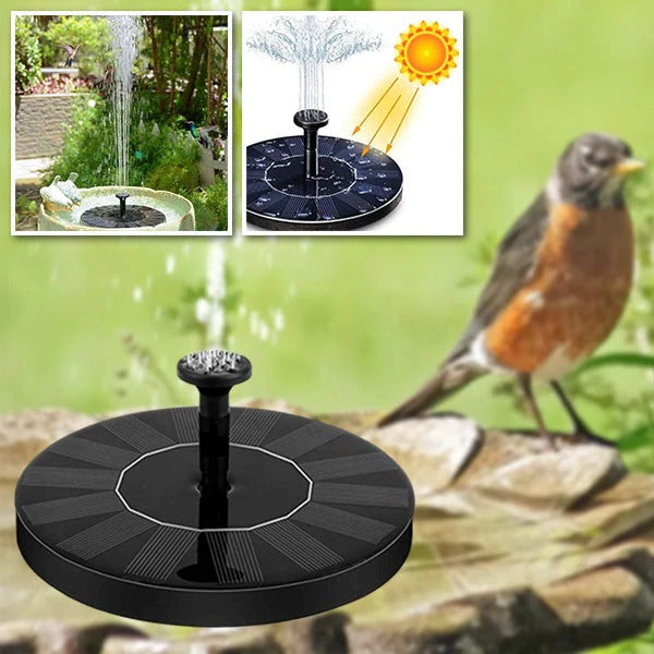 Solar-Powered Garden Water Fountain for Birdbaths and Ponds
