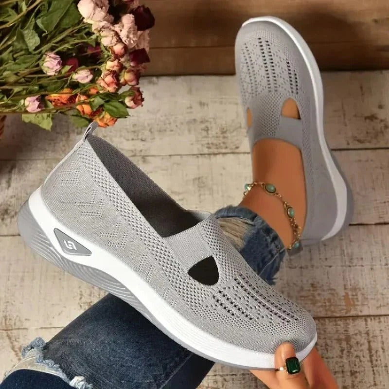 Breathable Women's Comfort Mesh Sneakers with Cushioned Sole