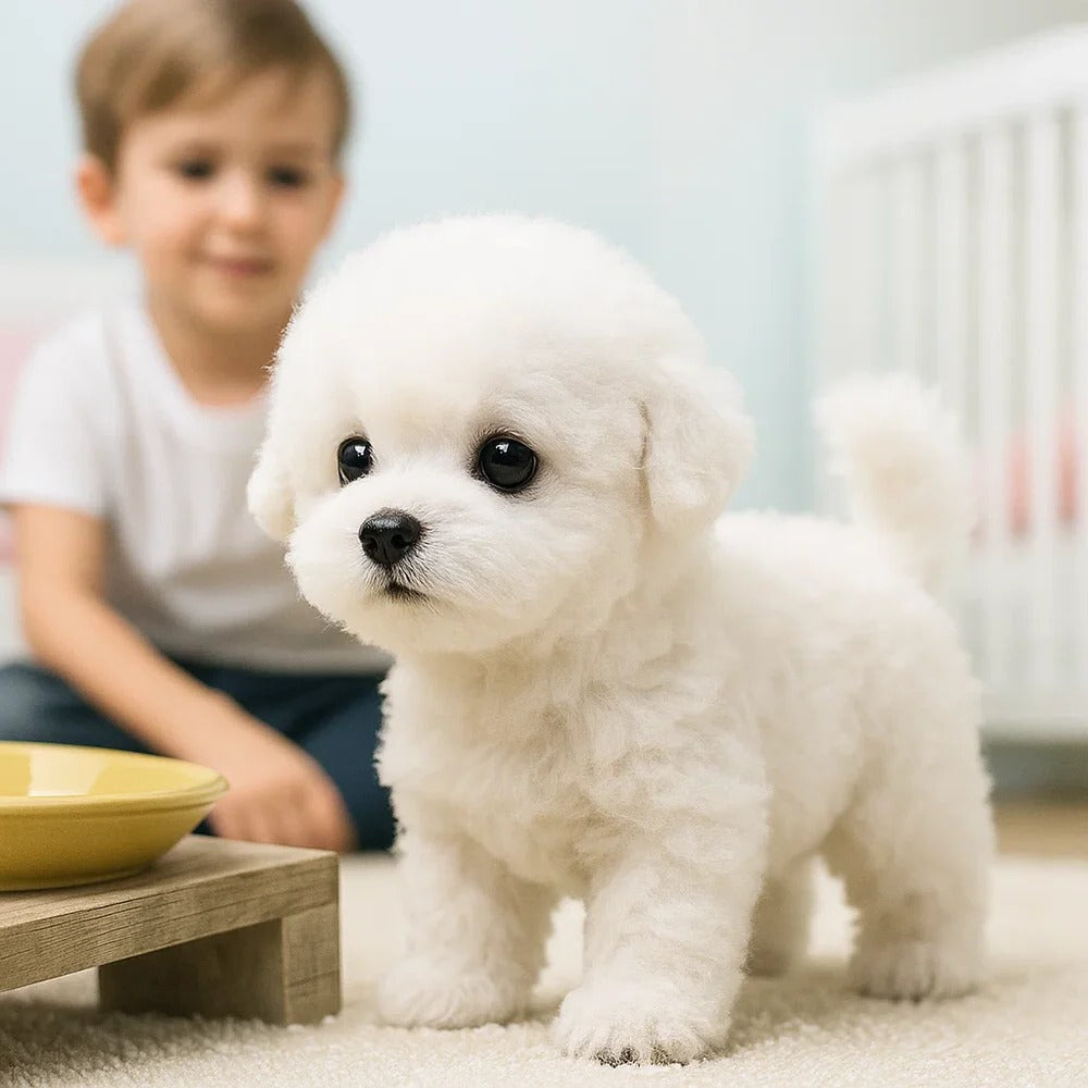 Interactive Realistic Plush Puppy Toy with Sounds and Movements
