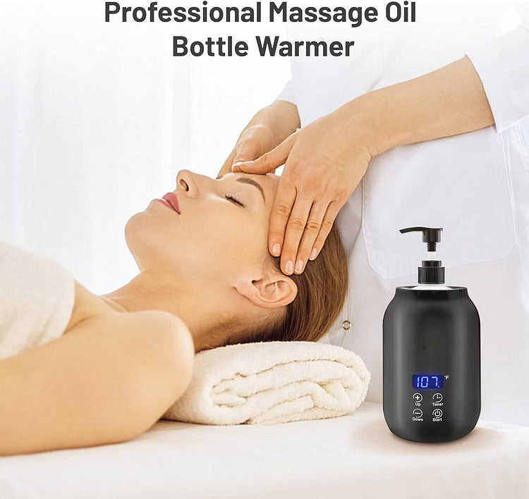 Adjustable Temperature Massage Oil Warmer with Digital Display