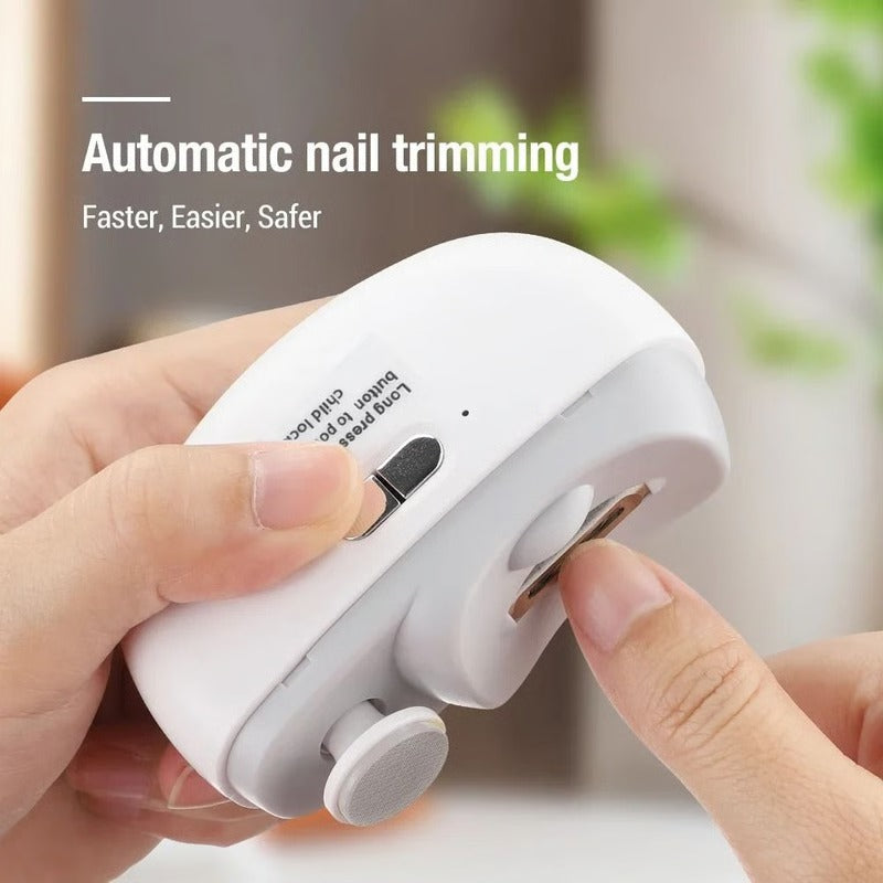 Rechargeable Low-Noise Electric Nail Trimmer with Grinding Head and LED Light