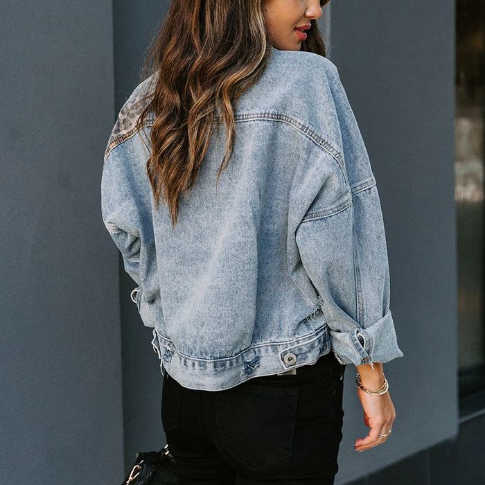 Zarela - Leopard Denim Jacket
