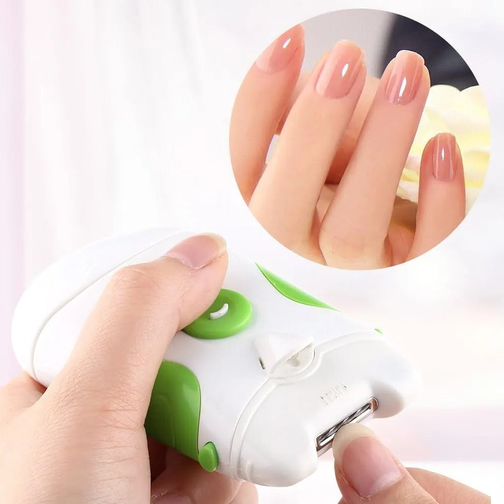 Electric Nail Clipper with LED Light for Safe One-Handed Trimming